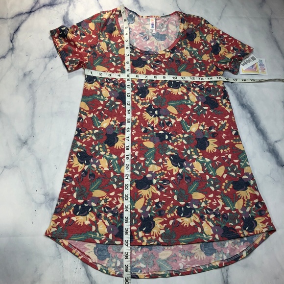 Lularoe Brushed Pastel Floral Classic Tee - Picture 4 of 7